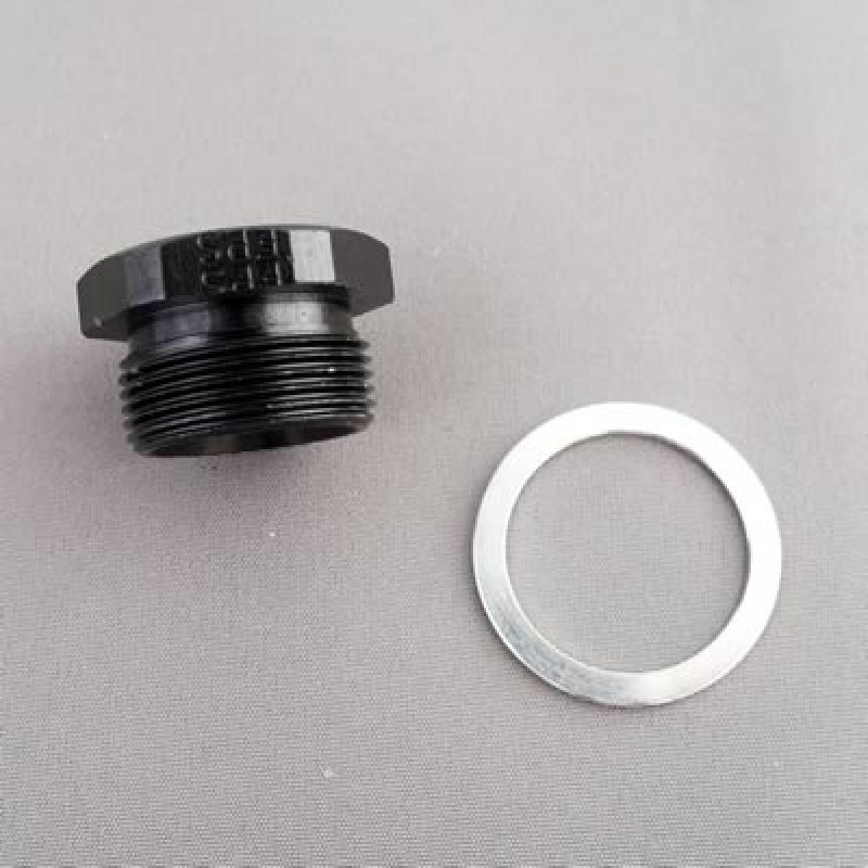 Fragola 9/16-24 Demon Inlet Plug -Blank  Black - 491981-BL