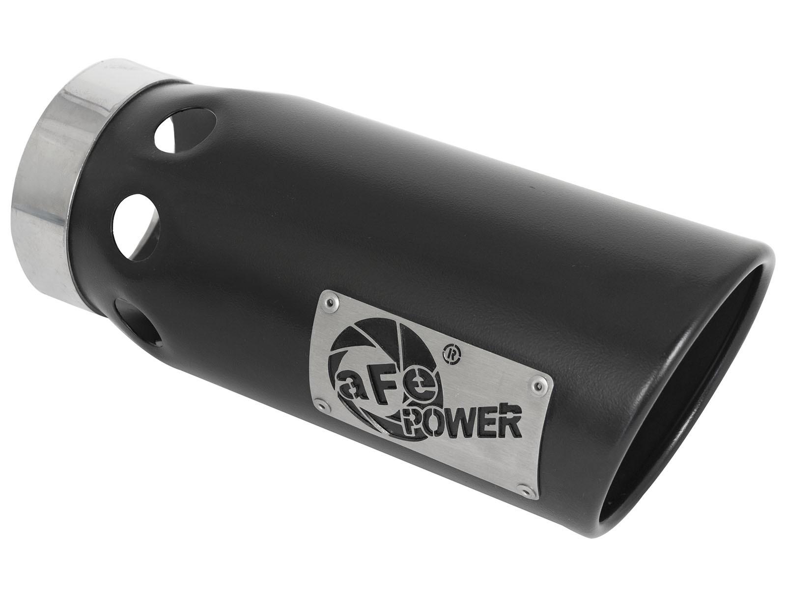 AFE Large Bore-HD 5 IN 409 Stainless Steel DPF-Back Exhaust System w/Black Tip (GM Diesel Trucks 2020 V8-6.6L (td) L5P) - 49-44125-B