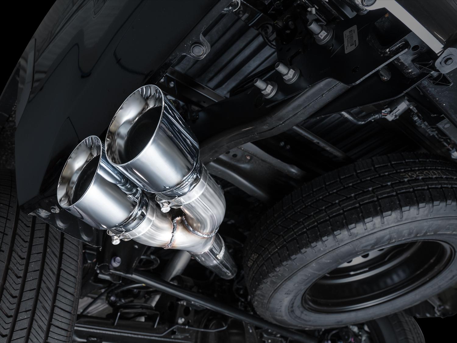 AWE 0FG Exhaust for 3rd Gen Toyota Tundra - Dual Chrome Silver Tips - 3015-32063