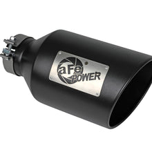 AFE MACH Force-Xp 409 Stainless Steel Clamp-on Exhaust Tip Black (4 IN Inlet x 8 IN Outlet x 15 IN L) - 49T40801-B15