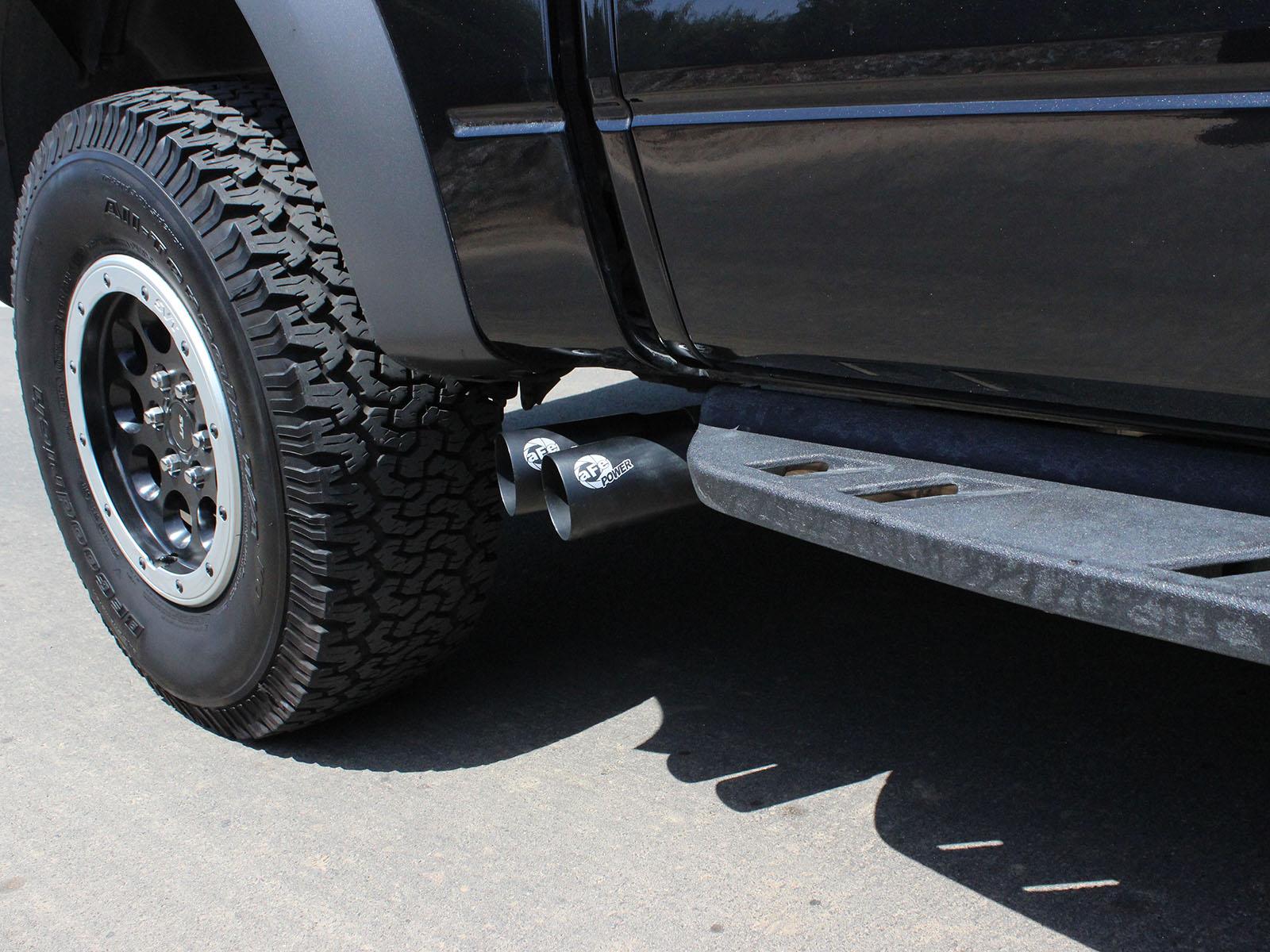 AFE Rebel Series 3 IN to 2-1/2 IN 409 Stainless Steel Cat-Back Exhaust w/Black Tip (2010-2014 F-150, F-150, F-150) - 49-43071-B