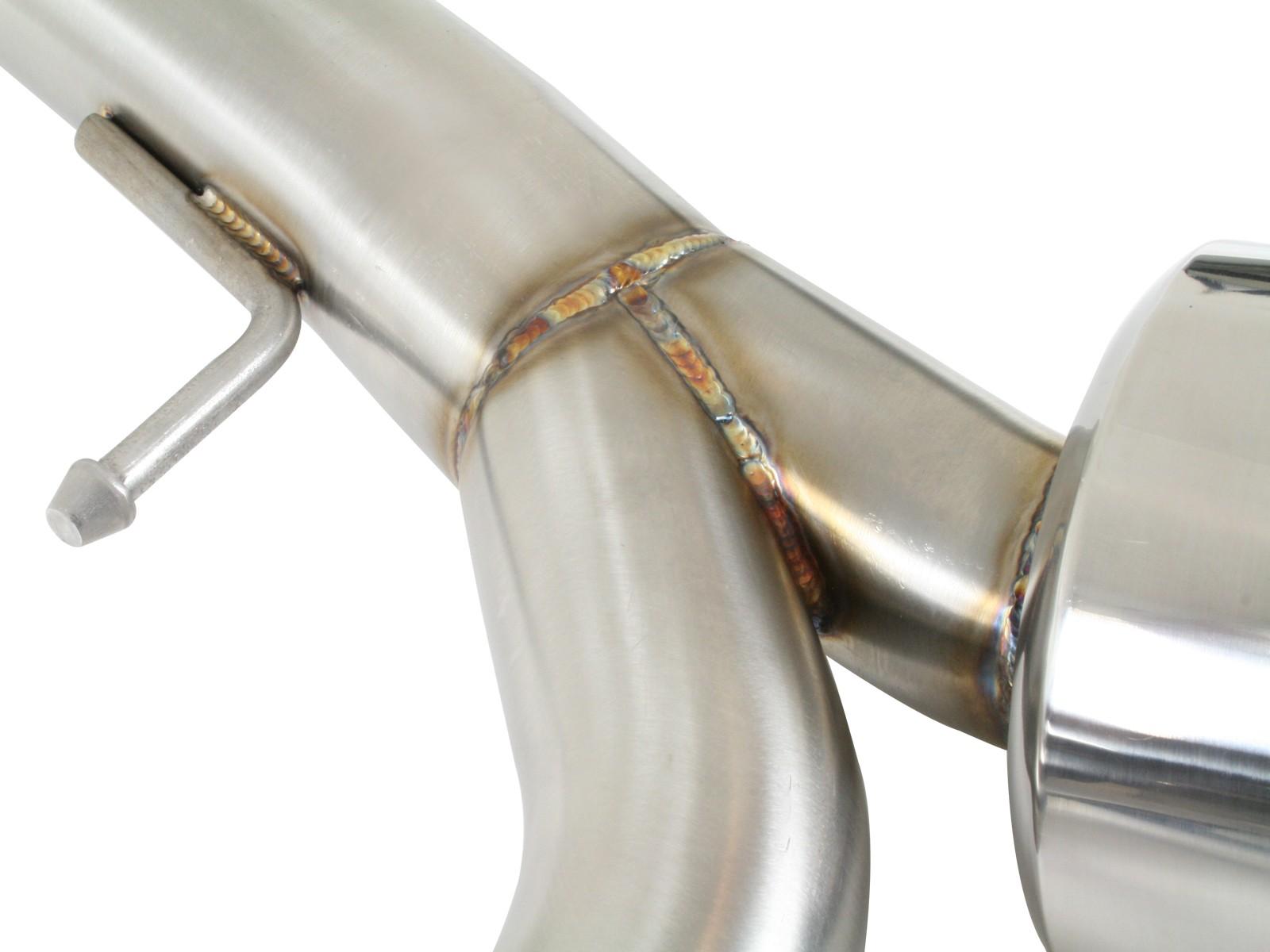 AFE Takeda 3 IN to 2-1/2 IN 304 Stainless Steel Cat-Back Exhaust w/ Polished Tips - 49-36701