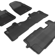 3D MAXpider 2009-2015 Honda Pilot Kagu 1st & 2nd & 3rd Row Floormats - Black