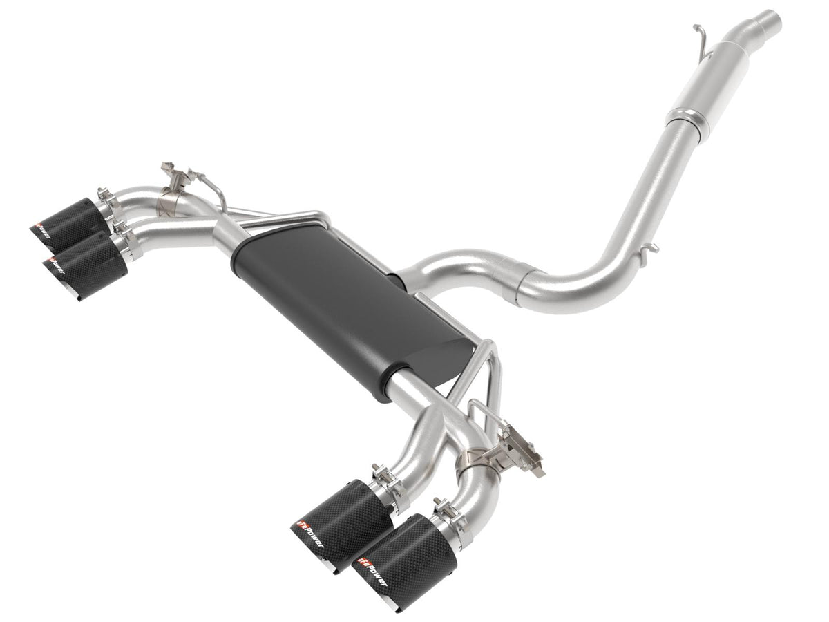 AFE MACH Force-Xp 3 IN to 2-1/2 IN Stainless Steel Cat-Back Exhaust System Carbon (2015-2019 Golf R) - 49-36430-C