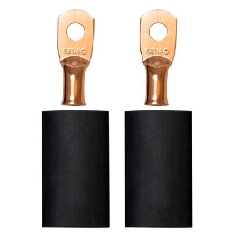 Moroso BATTERY CABLE TERMINAL KIT, CRIMP OR SOLDER, FOR 6 GA WIRE, 1/4 DIA STUD, 2 PACK - 74161
