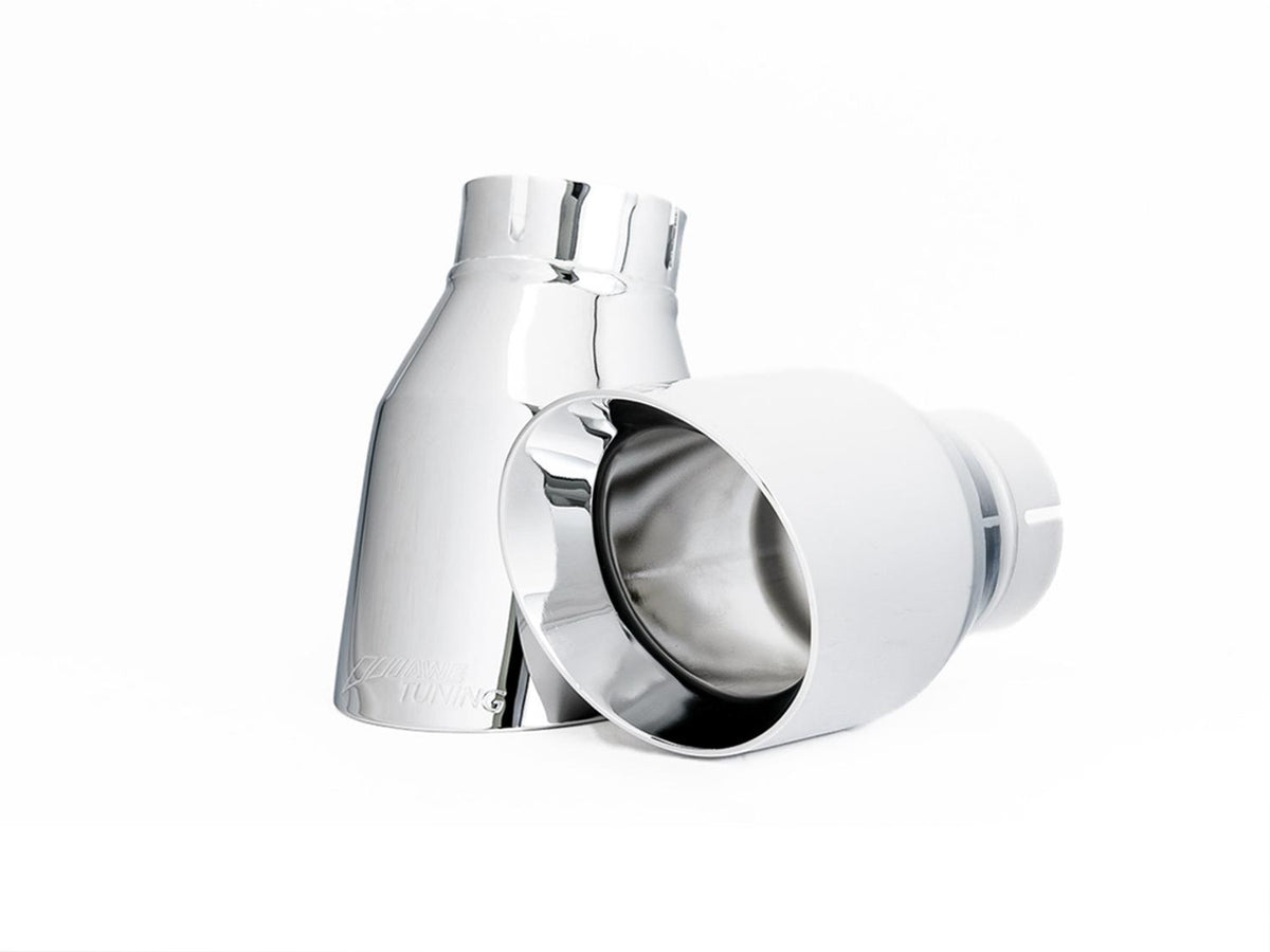 AWE Tuning Audi B9 A5 Track Edition Exhaust Dual Outlet - Chrome Silver Tips (Includes DP) - 3020-32032