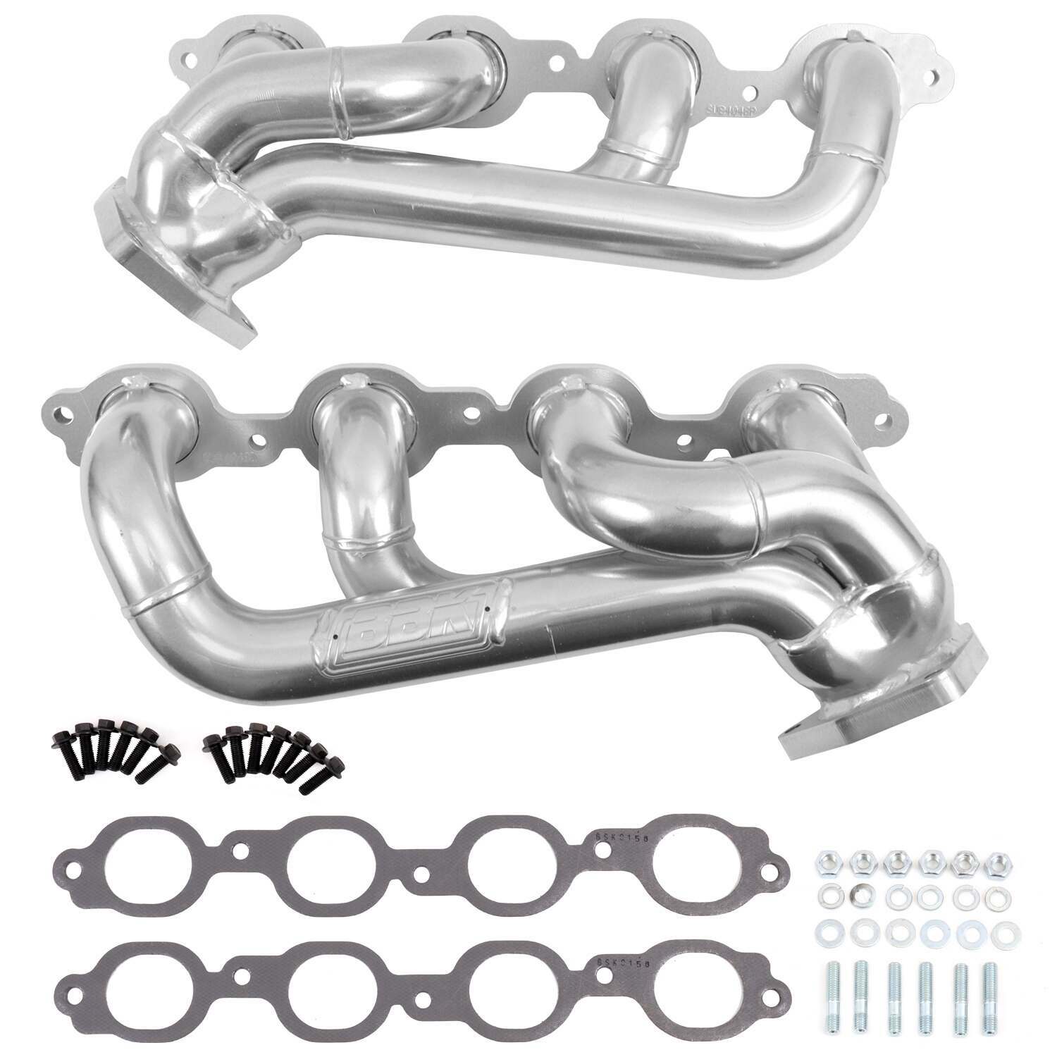 BBK 2019-2022 Chevy Truck 5.3/6.2L 1-3/4” Shorty Headers (Polished Silver Ceramic) - 40480
