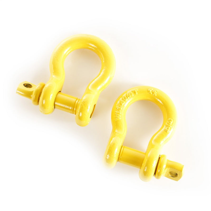 Rugged Ridge D-Ring Shackle Kit 3/4 Inch Yellow Pair - 11235.15