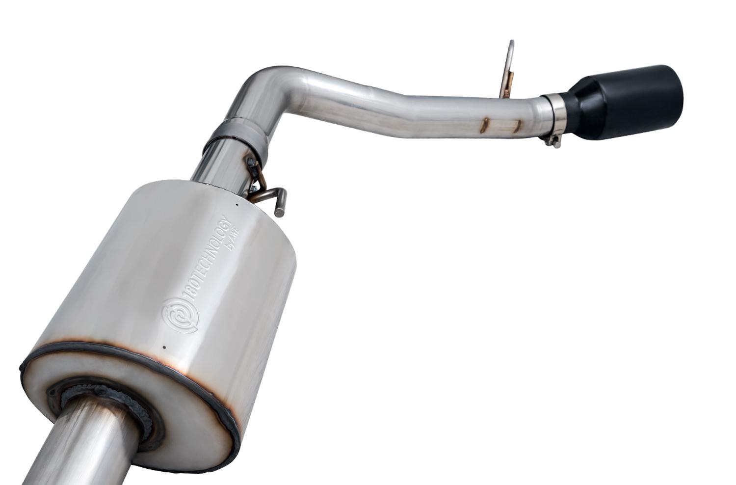 AWE Tread Edition Catback Single-Side Exhaust for Jeep JT 3.6L - Diamond Black Tip (2020-2021 Jeep Gladiator) - 3015-23103