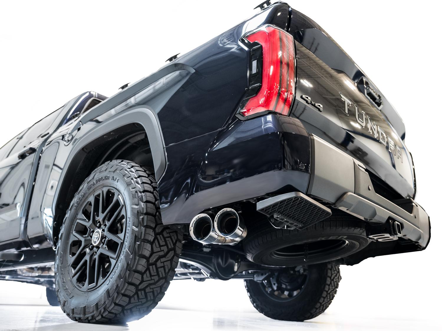 AWE 0FG Exhaust for 3rd Gen Toyota Tundra - Dual Chrome Silver Tips - 3015-32063