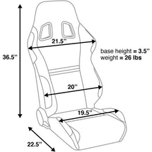Corbeau A4 Reclining Race Seat (Pair)