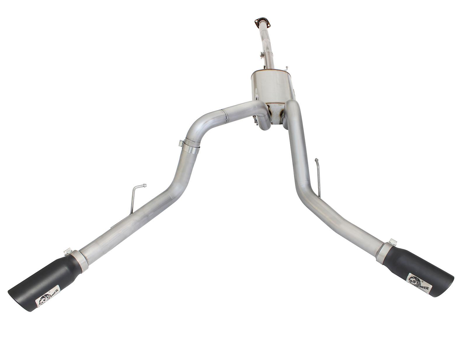 AFE MACH Force-Xp 3 IN 409 Stainless Steel Cat-Back Exhaust System w/Black Tip (2015-2020 F-150) - 49-43074-B