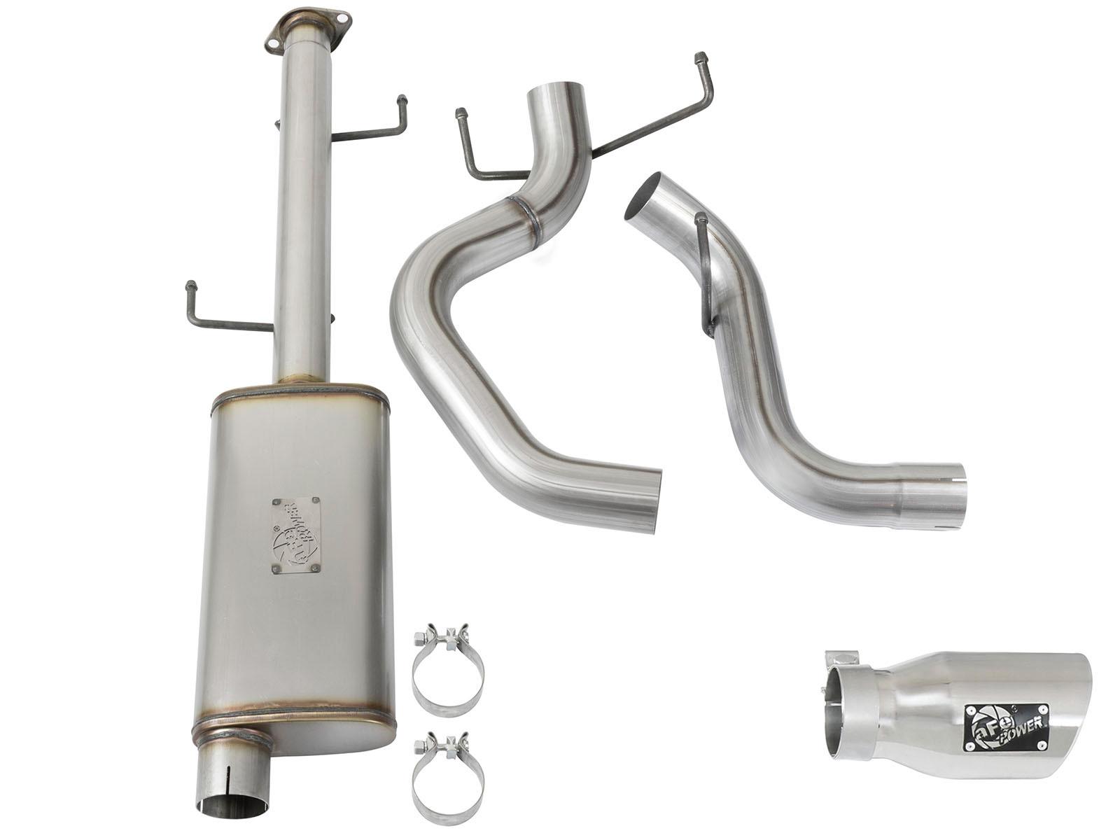 AFE MACH Force-Xp 3 IN 409 Stainless Steel Cat-Back Exhaust System w/Polished Tip (2007-2014 FJ Cruiser, FJ Cruiser) - 49-46003-1P