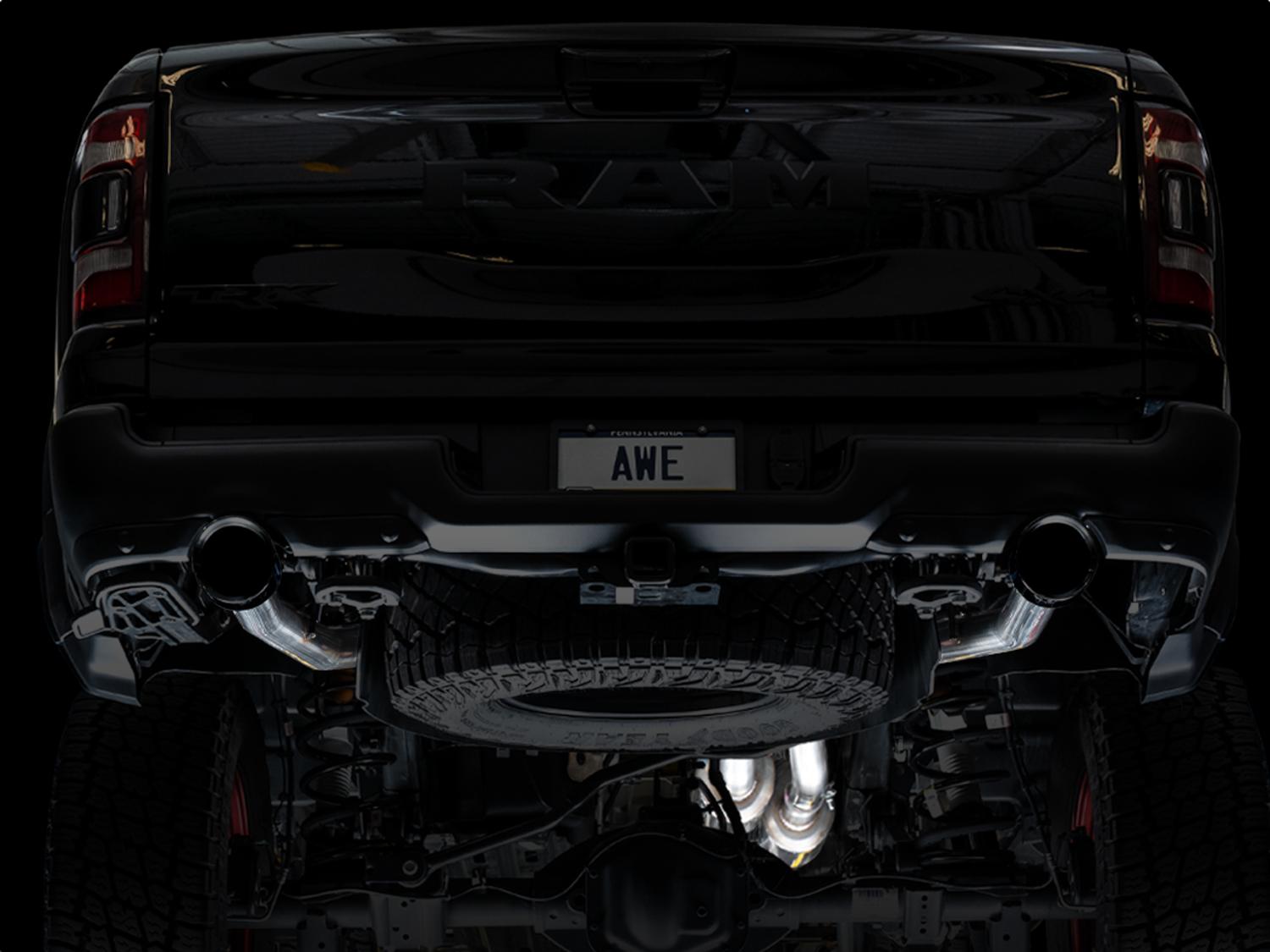 AWE 0FG Catback Exhaust for RAM TRX - Diamond Black Tips - 3015-33005