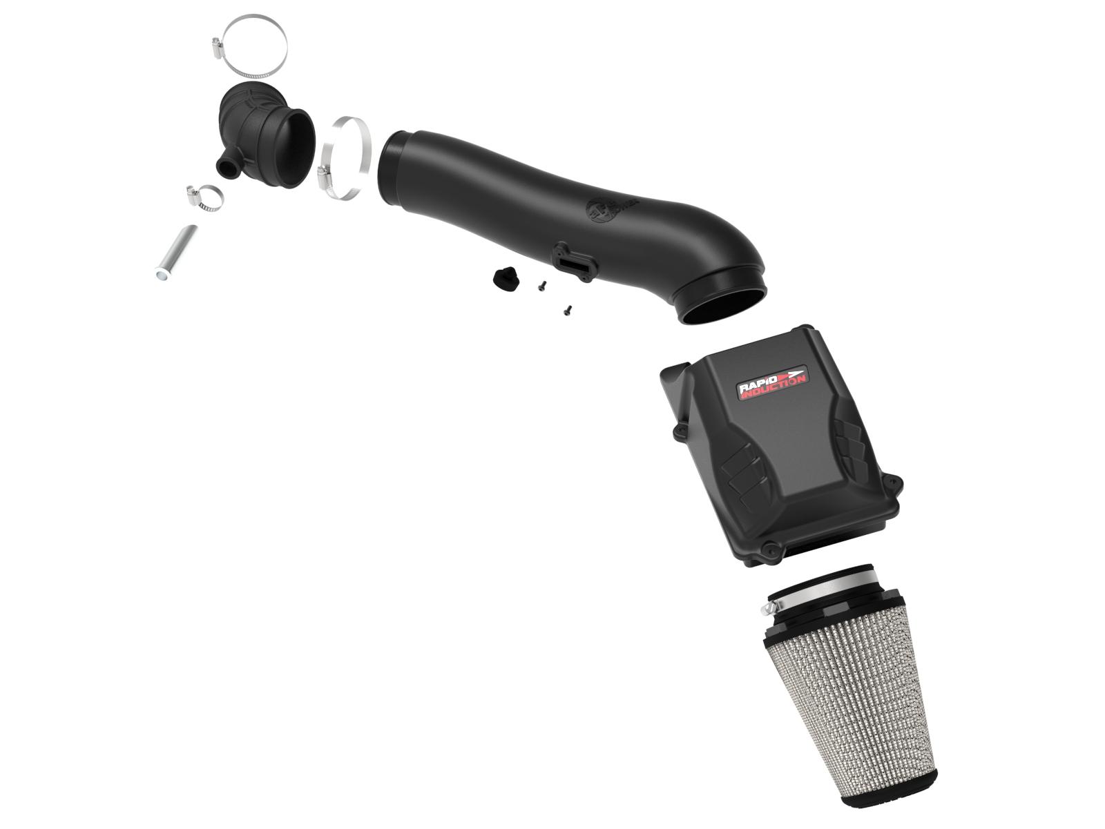 AFE Rapid Induction Cold Air Intake System w/ Pro DRY S Media (Jeep Wrangler (JL) 20-21 V6-3.0L (td)) - 52-10005D