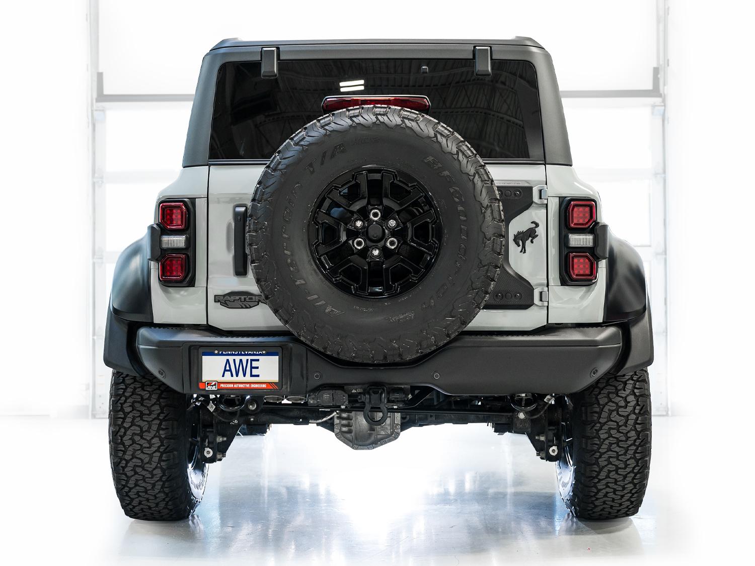 AWE 3" SwitchPath Catback Exhaust System - Dual BashGuards (2022-2025 Ford Bronco Raptor 3.0L) - 3025-31327