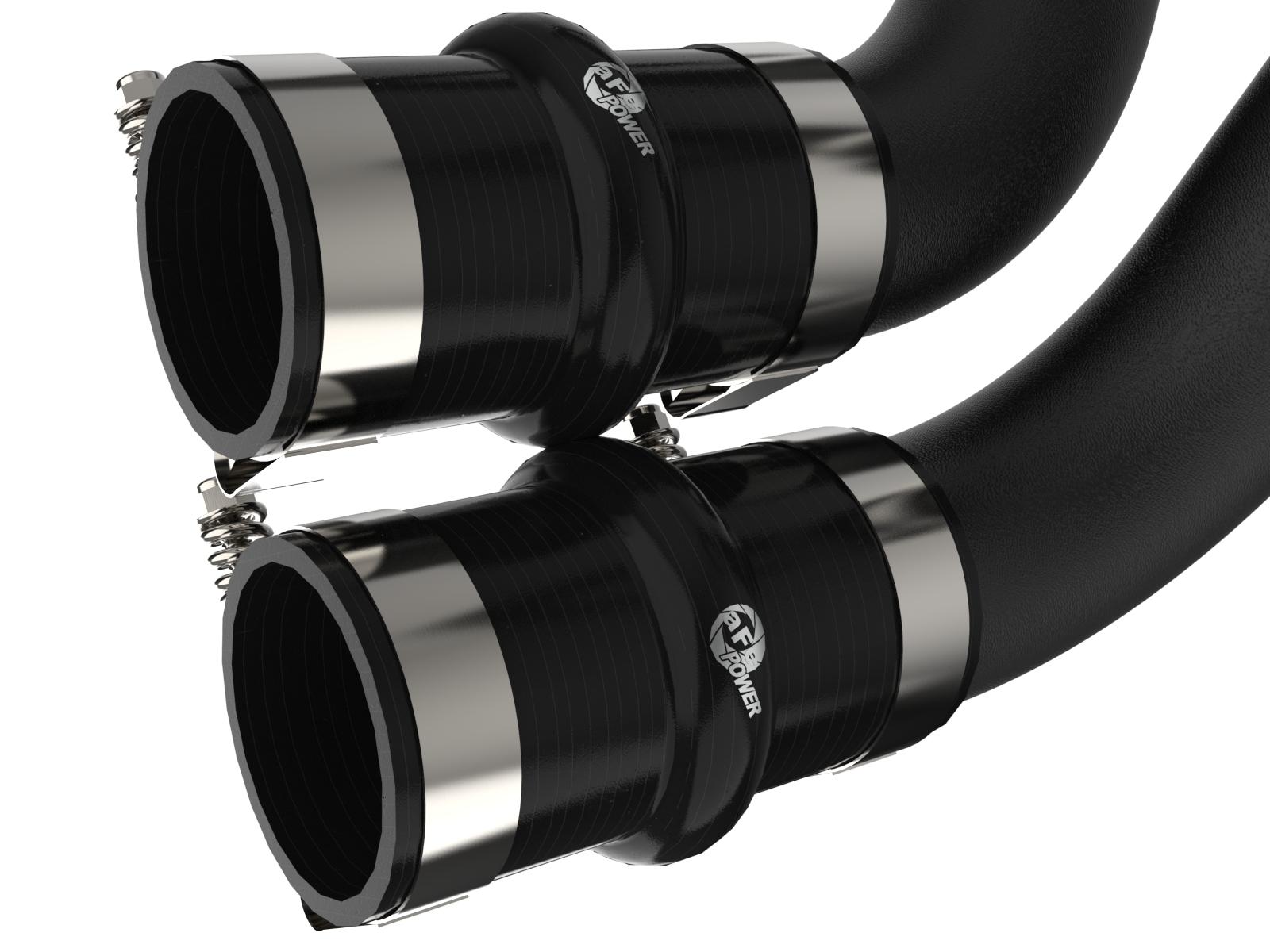 aFe BladeRunner Aluminum Hot and Cold Charge Pipe Kit - Black (2021-2022 Ford F-150 / Raptor V6-3.5L(tt)) - 46-20514-B