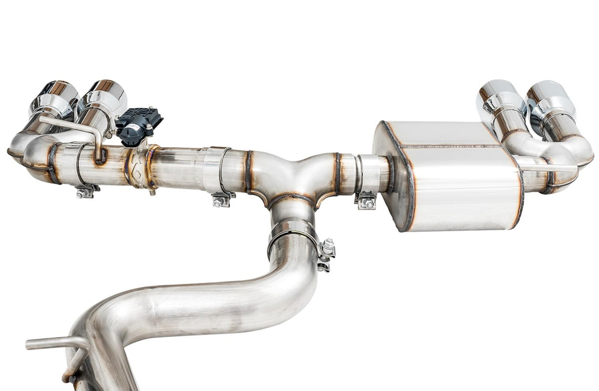 AWE SwitchPath™ Exhaust for Audi 8V S3 - Chrome Silver Tips, 102mm - 3025-42068