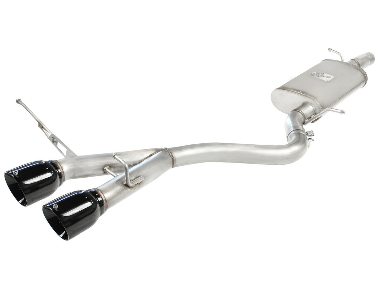 AFE MACH Force-Xp 2-1/2 in 304 Stainless Steel Cat-Back Exhaust w/Black Tip (2008-2008 R32) - 49-36408-B