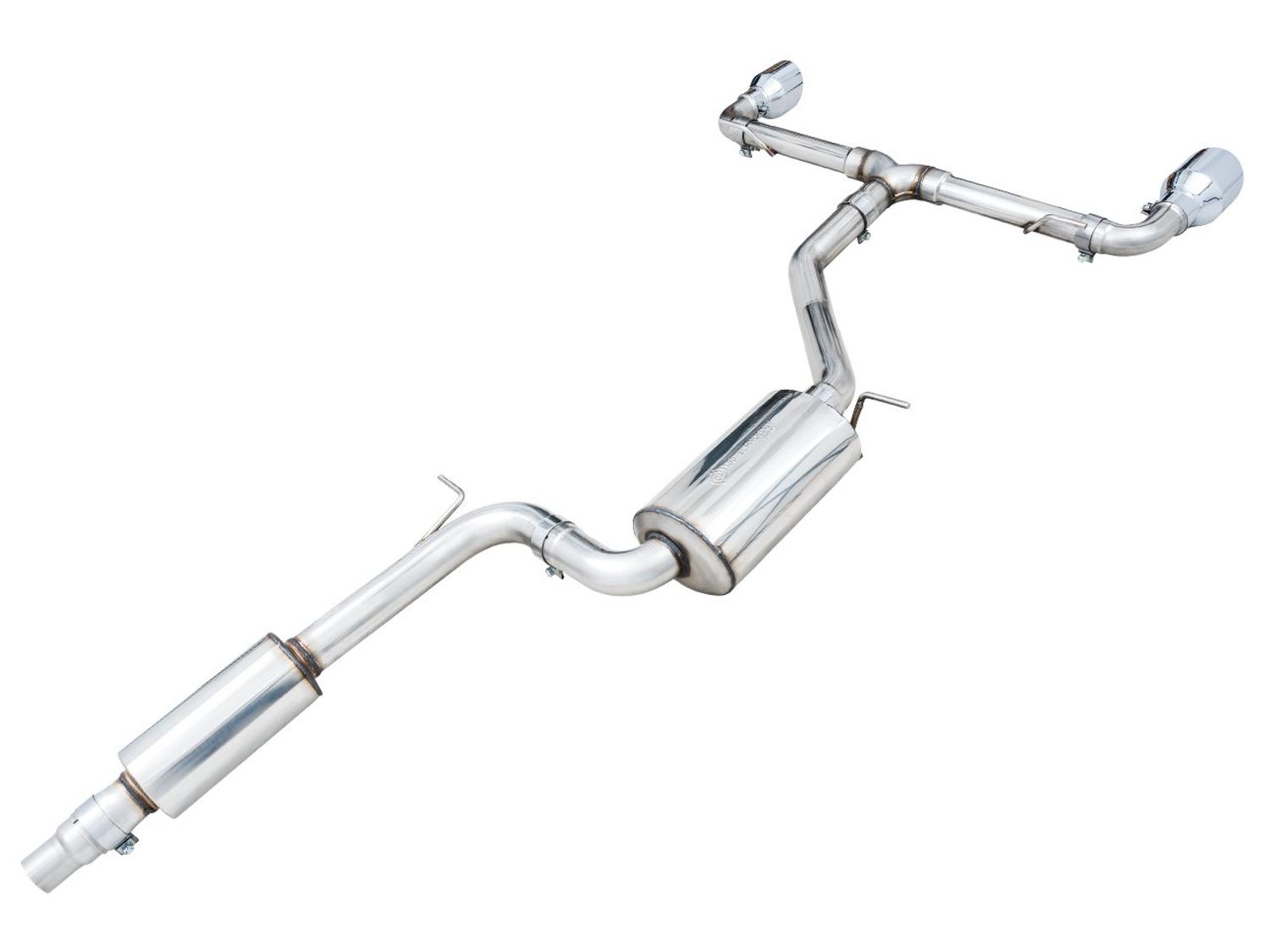 AWE Touring Edition Catback Exhaust - Chrome Silver Tips (2022-2023 Volkswagen MK8 GTI) - 3015-32658