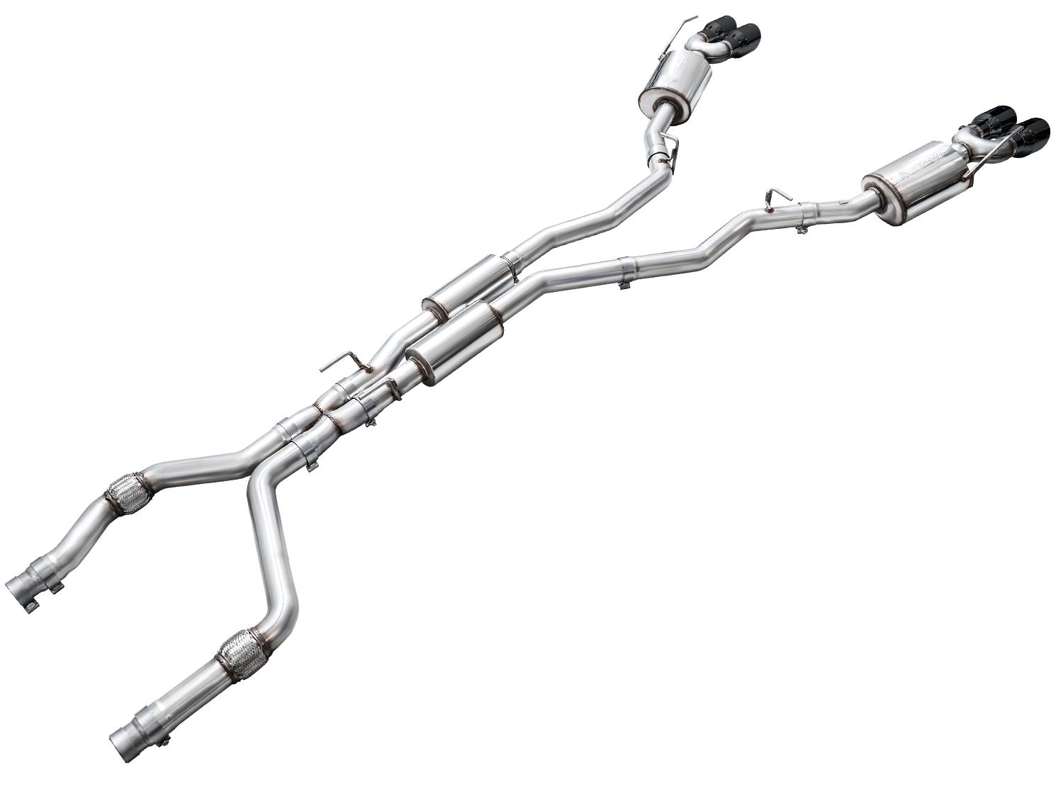 AWE Touring Edition Catback Exhaust - Diamond Black Tips (2020-2026 Explorer ST) - 3015-43625