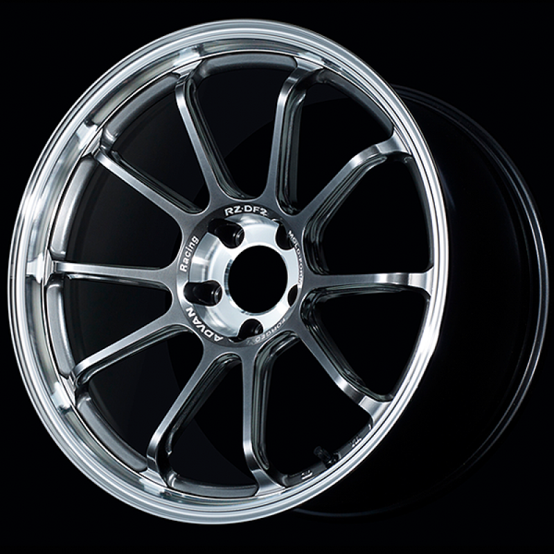 ADVAN RACING RZ-DF2 19X10.0 +32 5-120 DIAMOND CUT & HYPER PLATINUM BLACK - YAF9K32WDHPB
