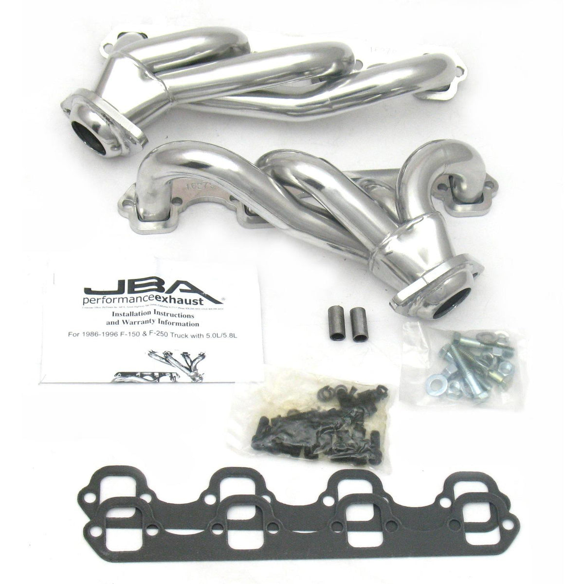 JBA 87-95 Ford Truck 5.0L Sil Cer (1987-1995 Bronco,1987-1995 F-250,1987-1995 F-150) - 1627SJS