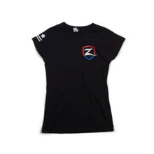 Zone Offroad Black Premium Cotton T-Shirt w/ Patriotic Zone Logos - Womens - L - ZONU9164L
