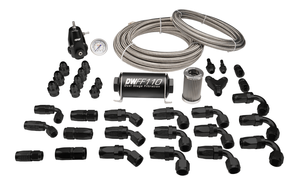 DeatschWerks A90 Supra/G8X BMW M3/M4 CPE Return Plumbing Kit (2020-2026 M3 , M4 , Supra , GR Supra) - 6-626