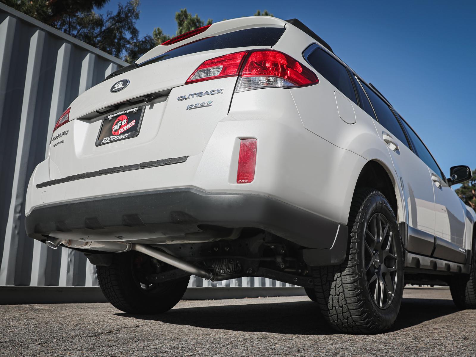 AFE Takeda 2-1/4 to 2-1/2 IN 304 Stainless Steel Cat-Back Exhaust Subaru Outback 10-14 H4-2.5L - 49-36806