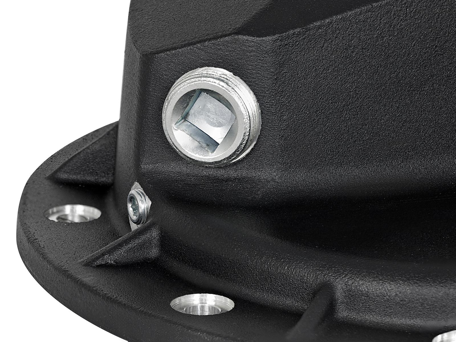 AFE Pro Series Front Differential Cover Black w/ Machined Fins - 46-70042