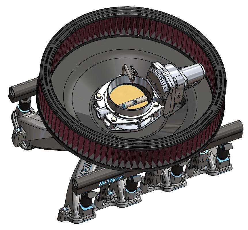 Holley RetroFilter Drive-By-Wire Air Cleaner - 16-Inch Diameter - Chrome - 120-500