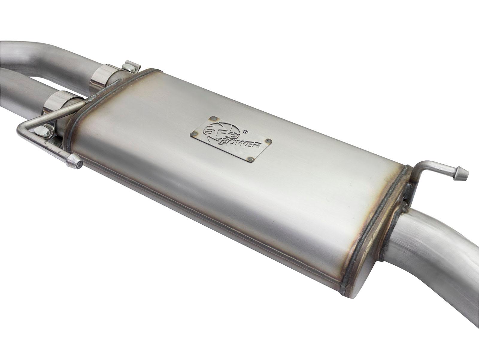 AFE Rebel Series 3 IN to 2-1/2 IN 409 Stainless Steel Cat-Back Exhaust w/ Polish Tip (2004-2008 F-150) - 49-43079-P