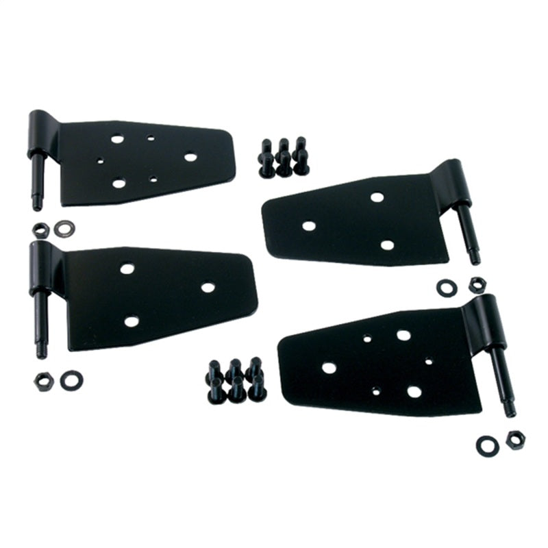 Rugged Ridge Door Hinge Kit Black; 87-06 Jeep Wrangler Tj - 11202.01