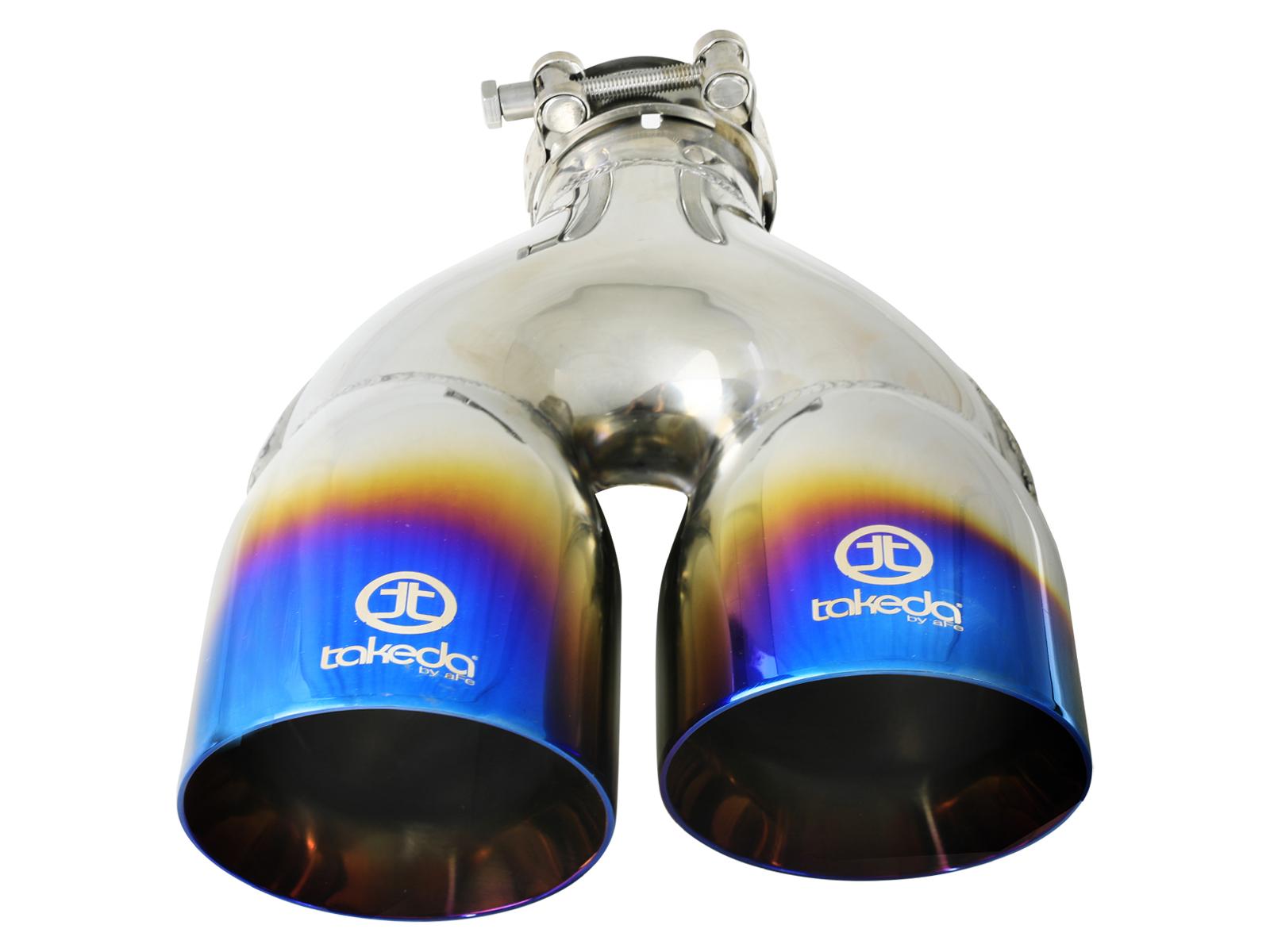AFE Takeda 304 Stainless Steel Clamp-on Exhaust Tip Blue Flame - 49T25484-L121