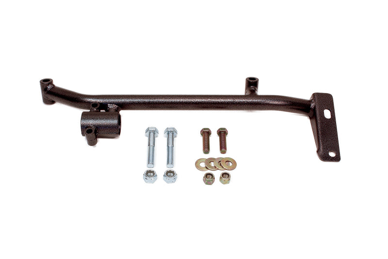 BMR Fabrication Manual steering bracket for use with stock k-member Black Hammertone (1993-2002 4th Gen F-Body) - RK003H