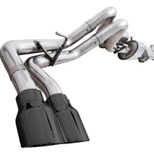 AWE 0FG Exhaust w/ Bashgaurd - Dual Diamond Black Tips (2016-2023 Tacoma 3.5L) - 3015-33826