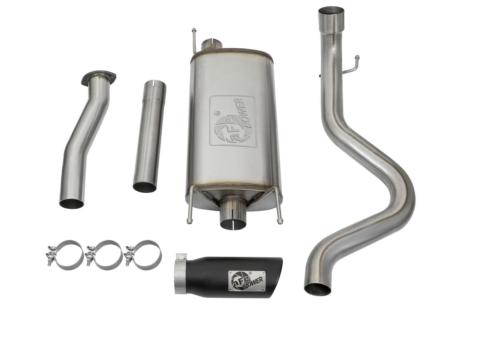 AFE MACH Force-Xp 3 IN 409 Stainless Steel Cat-Back Exhaust System w/Black Tip (2016-2021 Tacoma) - 49-46026-B