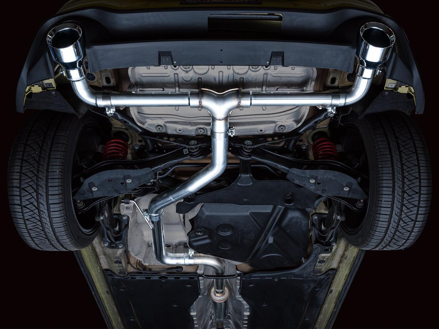 AWE Track Edition Catback Exhaust - Chrome Silver Tips (2022-2023 Volkswagen MK8 GTI) - 3020-32658