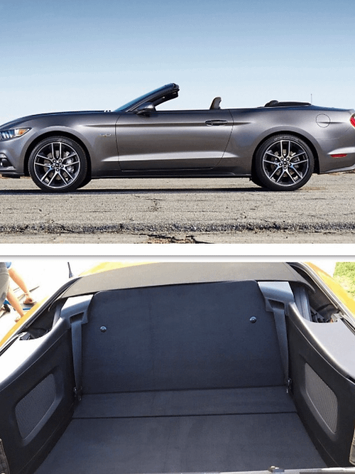 CM Components Custom Rear Seat Delete for 2015-2021 Convertible Mustangs