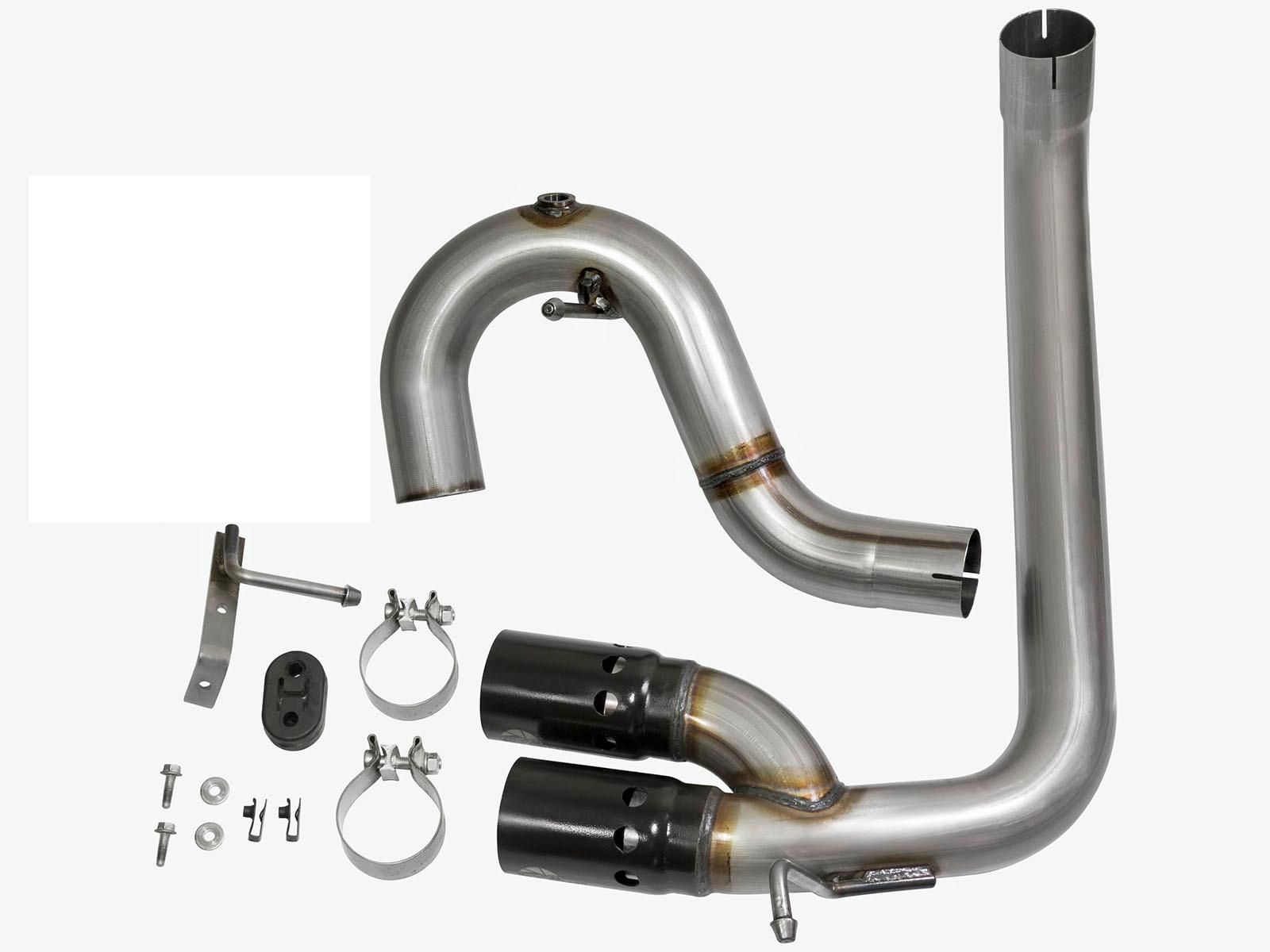 AFE Rebel Series 3 IN 409 Stainless Steel DPF-Back Exhaust System w/Black Tip (2016-2020 Colorado, Canyon) - 49-44065-B