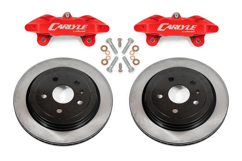 BMR Fabrication Brake Kit for 15" Conversion, Solid Rotors, Red Calipers Red (2014-2019 C7 Corvette Base) - DBK571