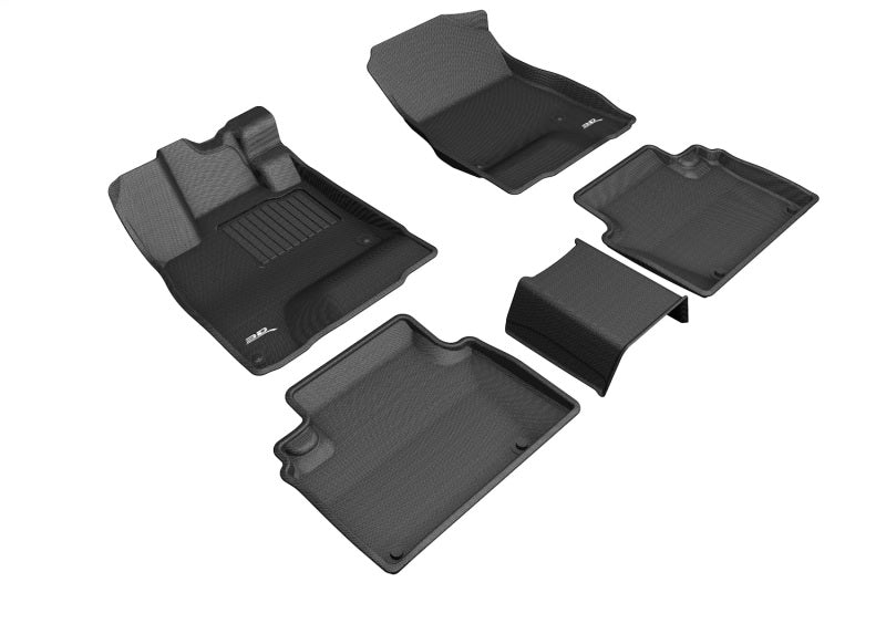3D MAXpider 2018-2019 Honda Clarity Plug-in Hybrid Kagu 1st & 2nd Row Floormats - Black
