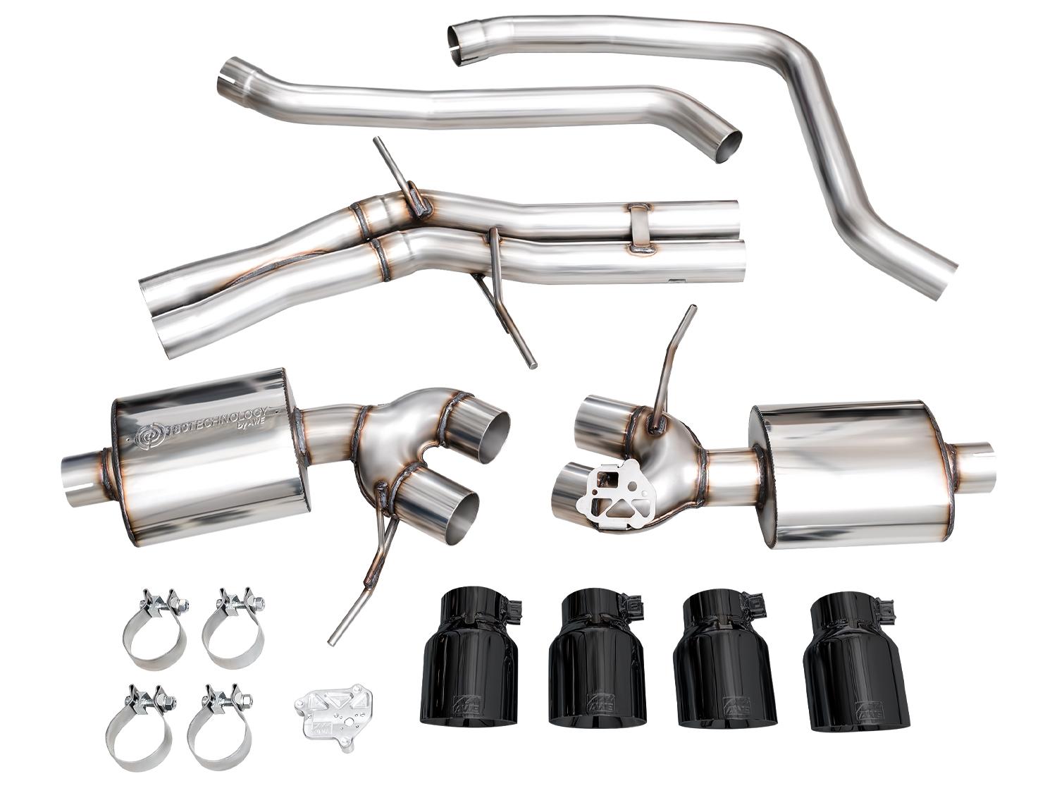 AWE Touring Edition Exhaust for '22+ Porsche Macan 2.9TT - Diamond Black Tips - 3015-43952
