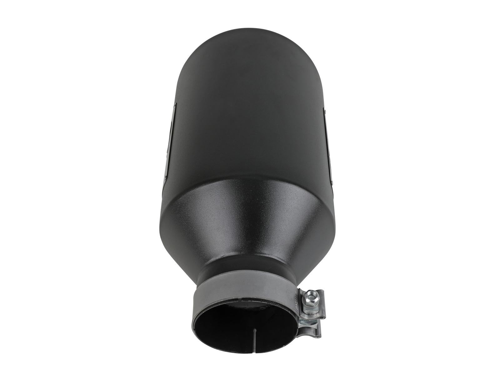 AFE MACH Force-Xp 409 Stainless Steel Clamp-on Exhaust Tip Black (4 IN Inlet x 8 IN Outlet x 15 IN L) - 49T40801-B15