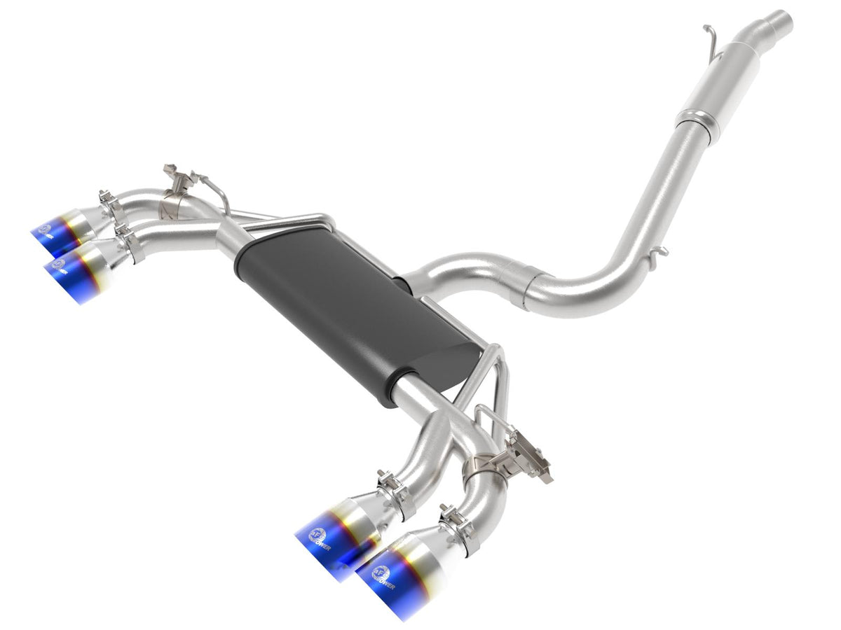 AFE MACH Force-Xp 3 IN to 2-1/2 IN Stainless Steel Cat-Back Exhaust System Polished (2015-2019 Golf R) - 49-36430-L