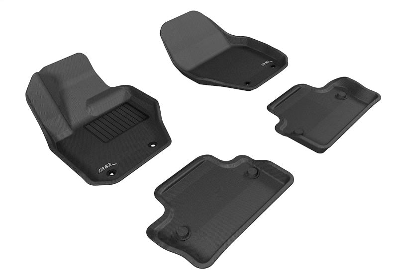 3D MAXpider 2011-2018 Volvo S60 Kagu 1st & 2nd Row Floormats - Black