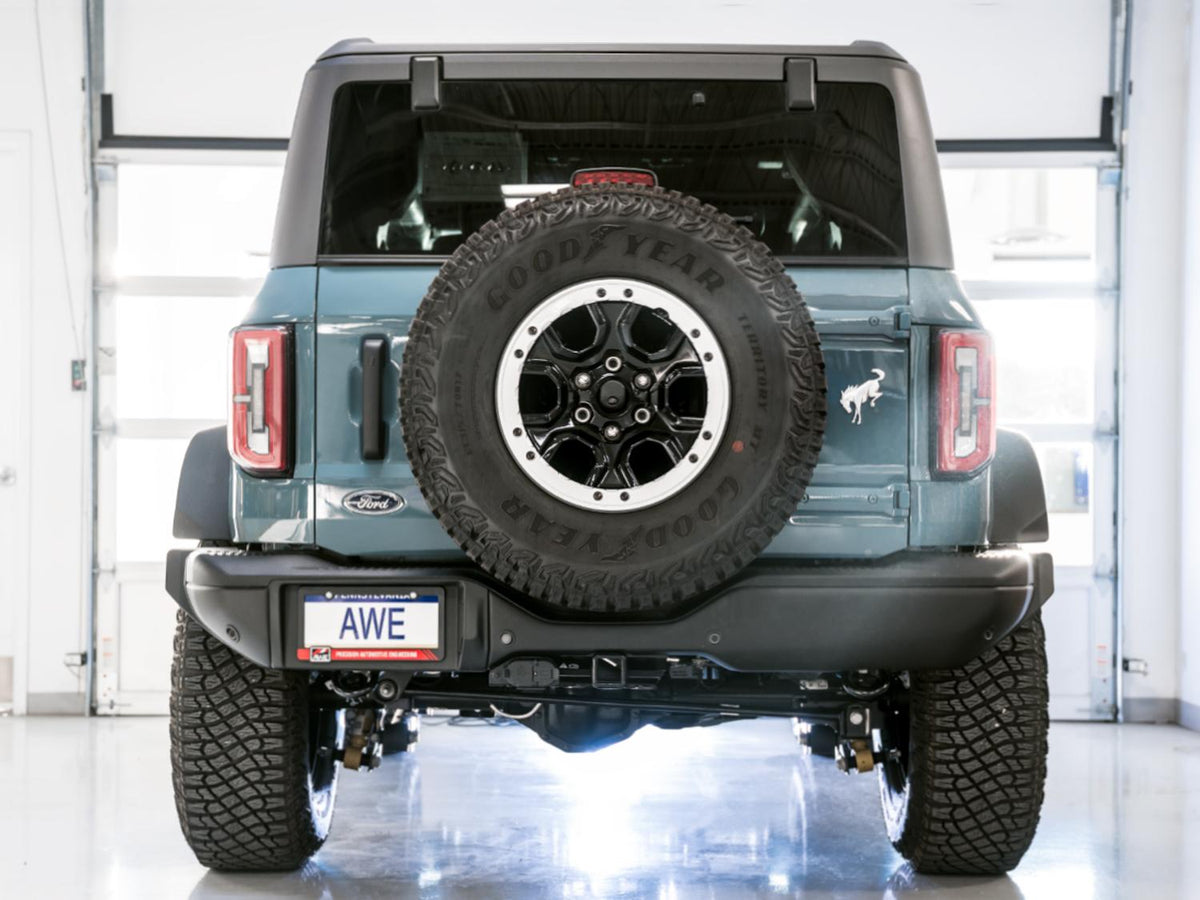 AWE 0FG 3" Catback Exhaust with BashGuard (2021-2025 Ford Bronco 2.3L / 2.7L) - No Tips - 3015-21000