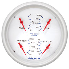 Autometer Marine White 5in Gauge Quad
