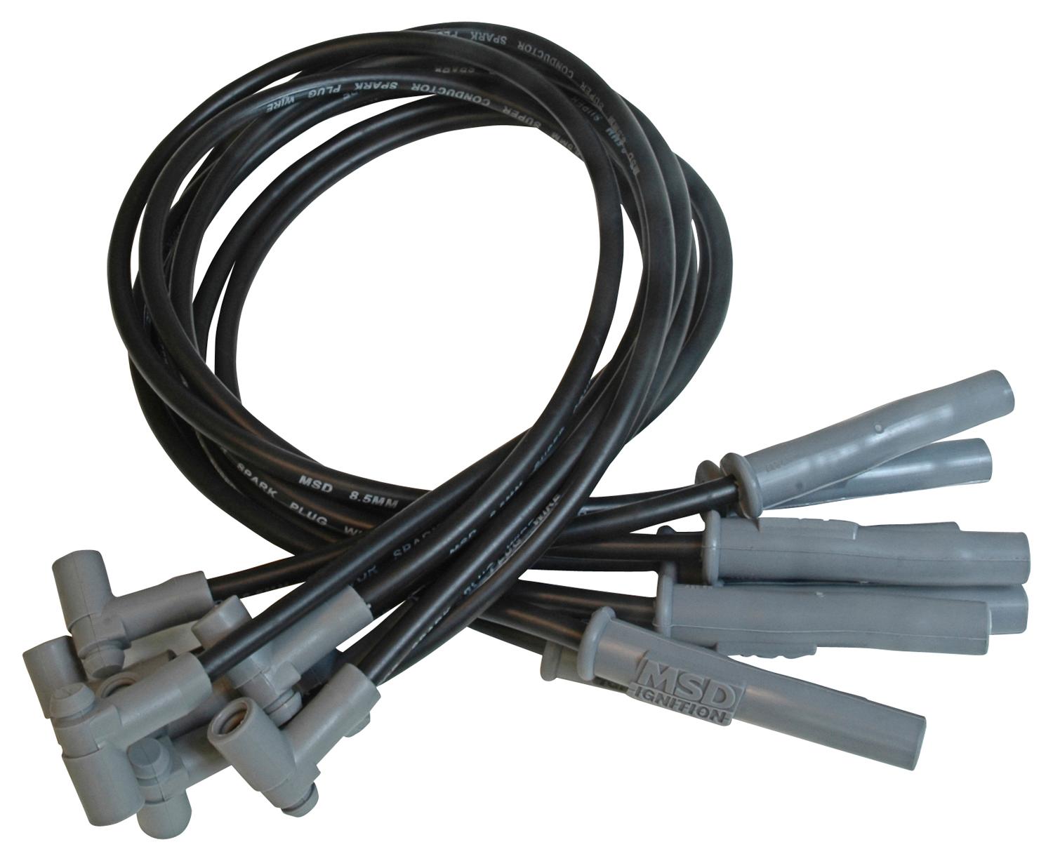 Msd 35383 Wire Set, Black Super Conductor, Ford 351C-460 With Hei Cap